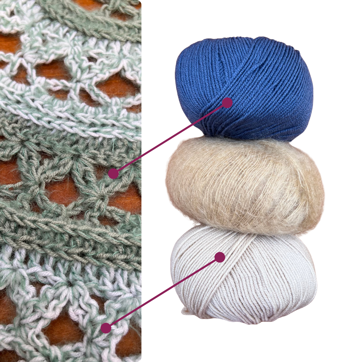 Kit Pañuelo Jacarandá - Azul beige