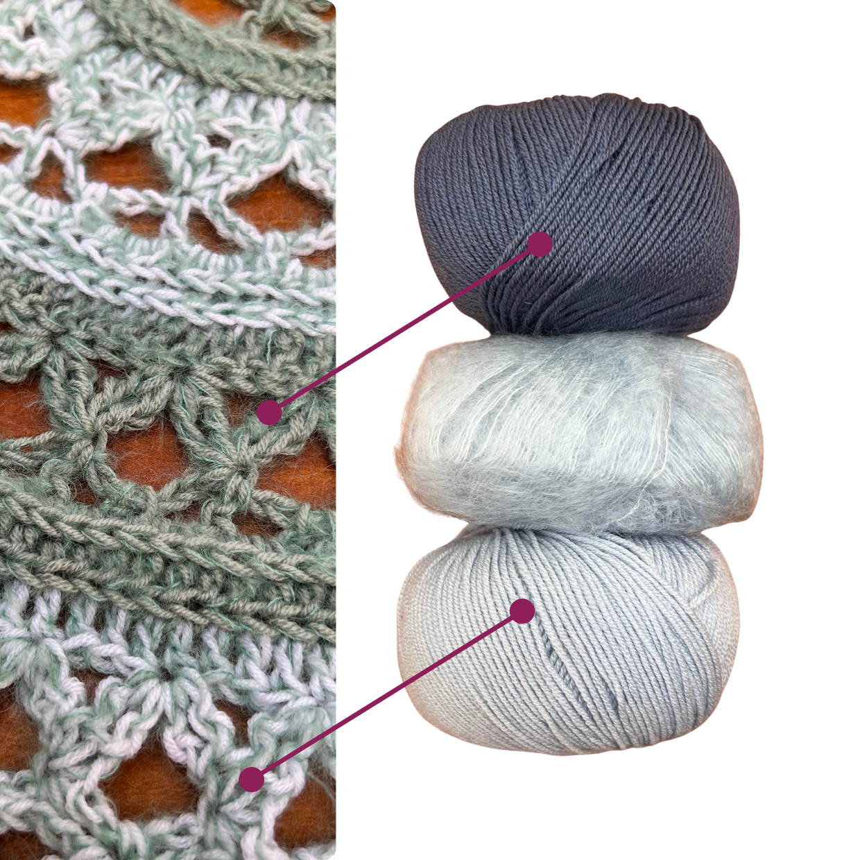 Kit Pañuelo Jacarandá - Azul jeans